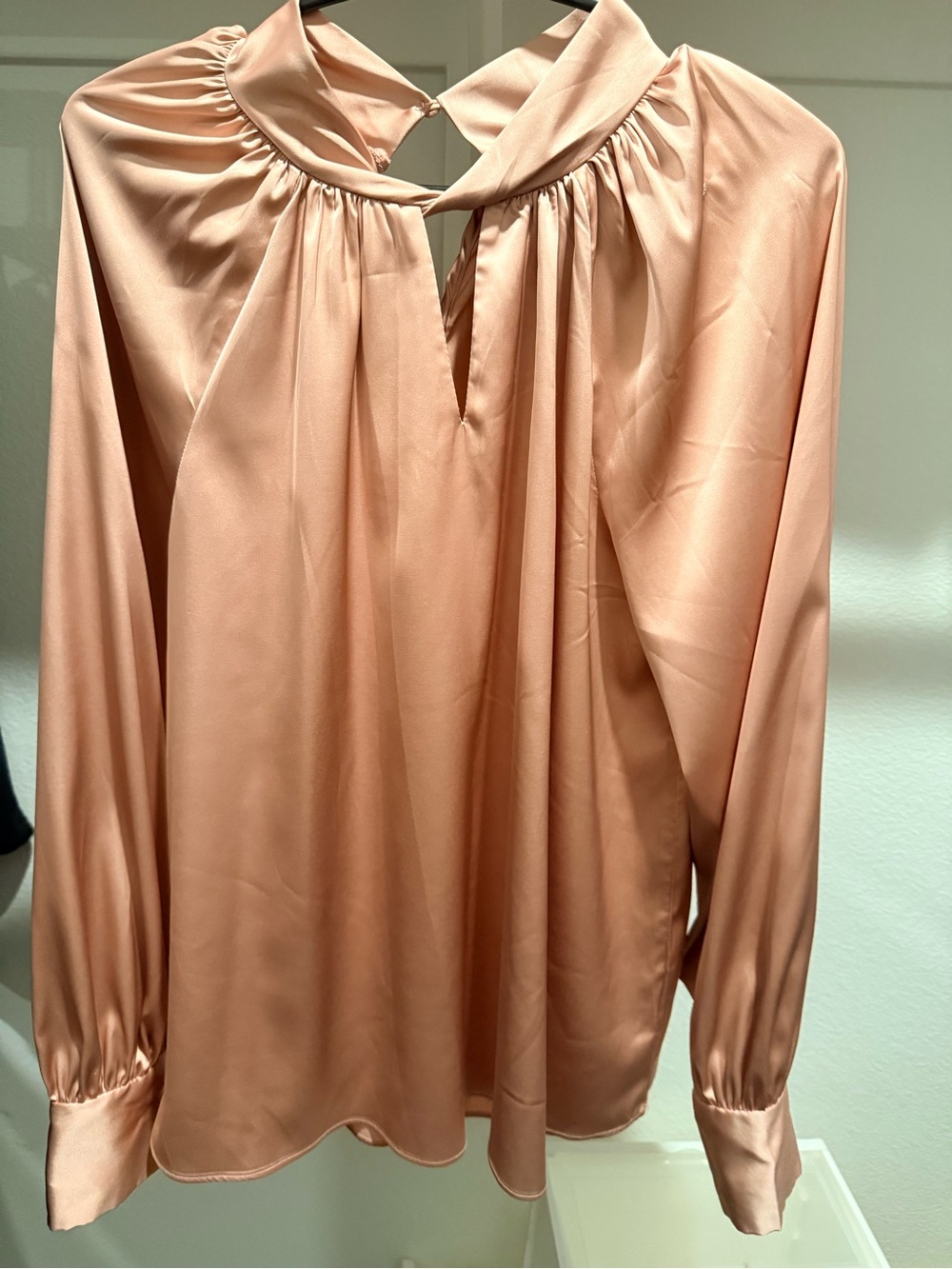 Silky Dusty Rose Long-Sleeve Women's Top